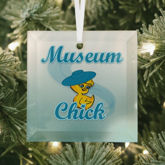 Museum Chick #3 Glass Ornament (Insitu)