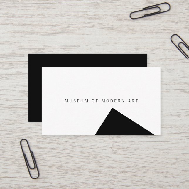 Museum Minimal Angle Front and Solid Back Business Business Card (Front/Back In Situ)