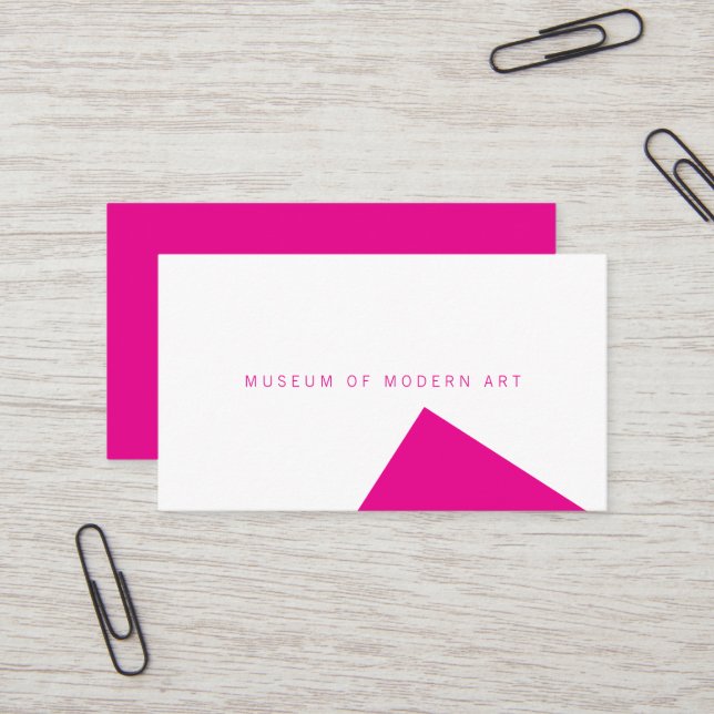 Museum Minimal Angle Front and Solid Back Business Business Card (Front/Back In Situ)