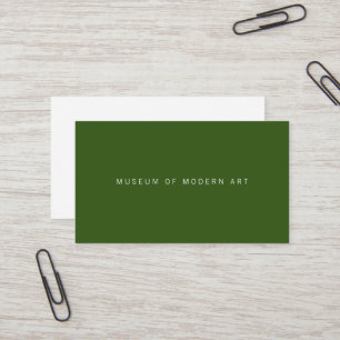Museum Minimal Centre Front and Back Two Business Business Card