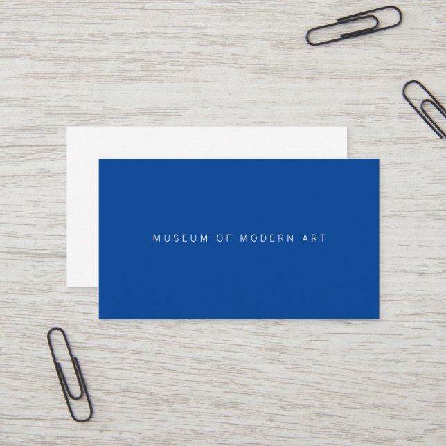 Museum Minimal Centre Front and Back Two Business  Card (Front/Back In Situ)