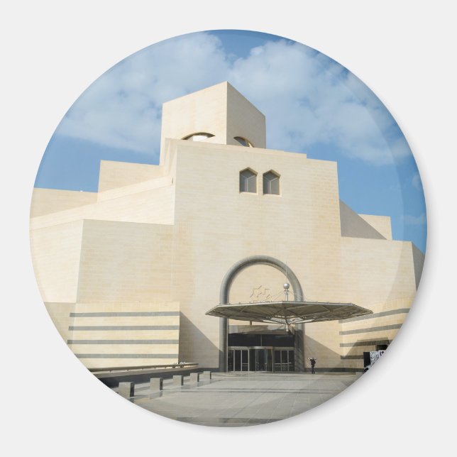 Museum of Islamic Arts, Qatar round magnet (Front)
