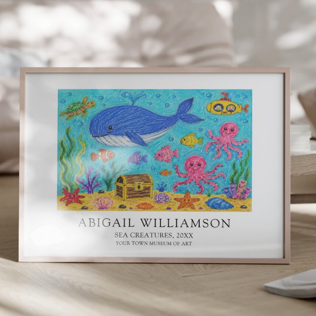 Museum Style Poster Made From Your Child's Artwork (Creator Uploaded)