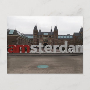 museumplein amsterdam postcard