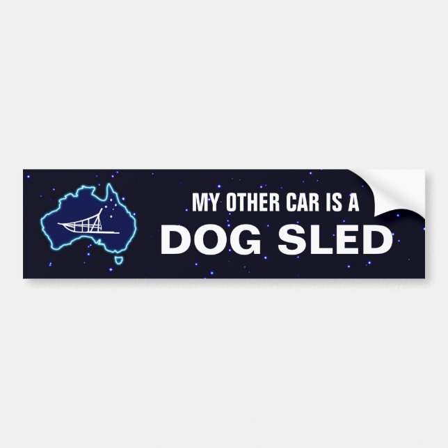 Mushing Down Under Bumper Sticker (Front)