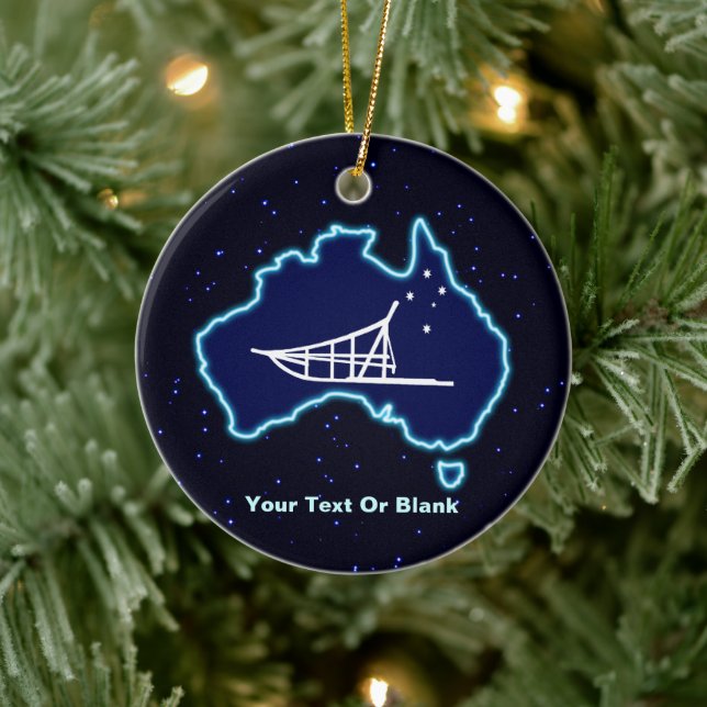 Mushing Down Under Ceramic Ornament (Tree)