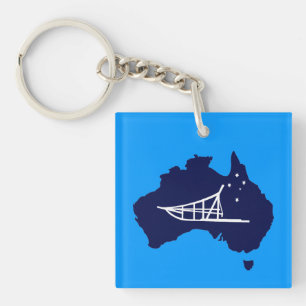 Mushing Down Under Keychain