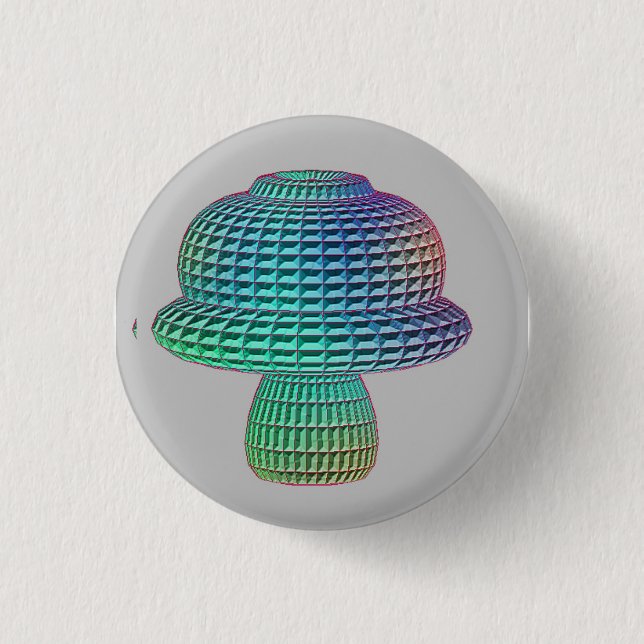 mushroom 1 inch round button (Front)