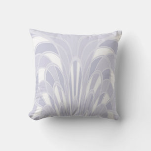 Mushroom Abstract - Art Deco - Lavender Throw Pillow