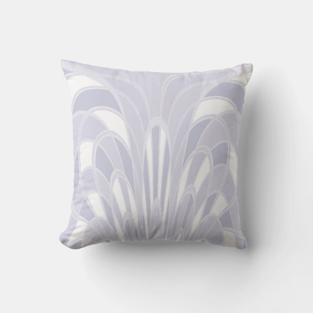 Mushroom Abstract - Art Deco - Lavender Throw Pillow (Front)