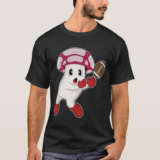 Mushroom American Football Sports T-Shirt (Front)