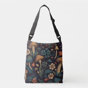 Mushroom and Flower Pattern Design 1 Crossbody Bag