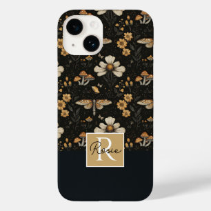 Mushroom and Flowers pattern with name Case-Mate iPhone 14 Case