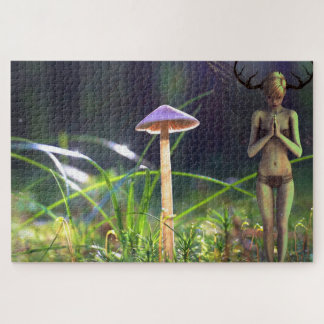Mushroom and Pixie Jigsaw Puzzle