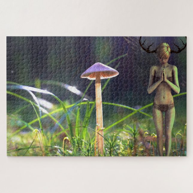 Mushroom and Pixie Jigsaw Puzzle (Horizontal)