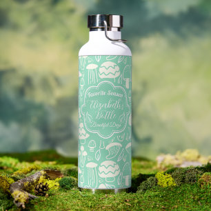 Mushroom Aqua Cream Cooler Water Bottle