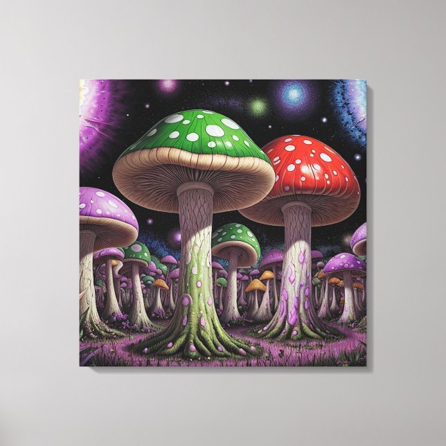 Mushroom Art Canvas Print (Front)