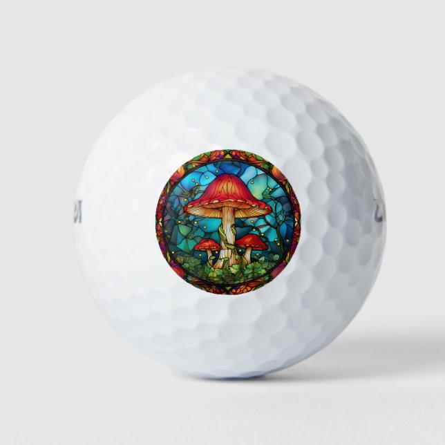 Mushroom Art Golf Balls (Front)