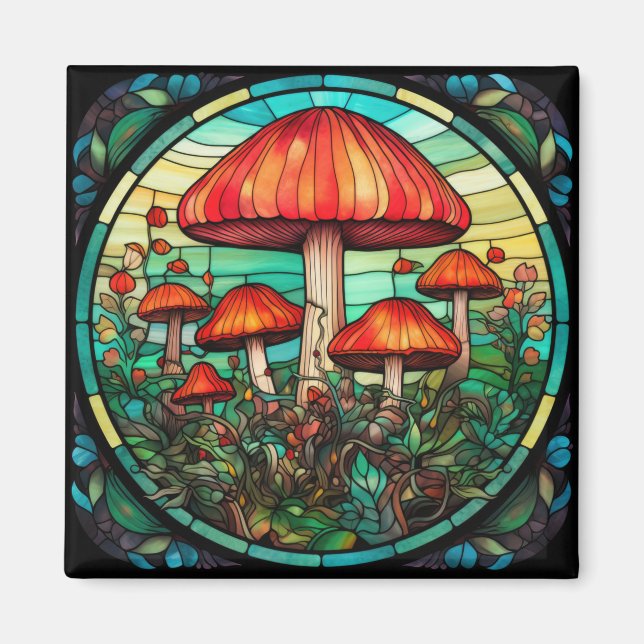 Mushroom Art Magnet (Front)