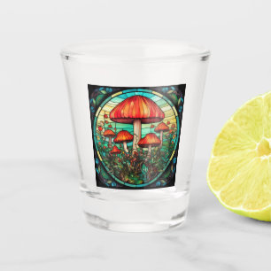 Mushroom Art Shot Glass