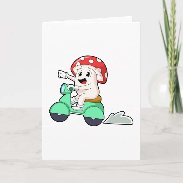 Mushroom as Biker with Scooter.PNG Card (Front)