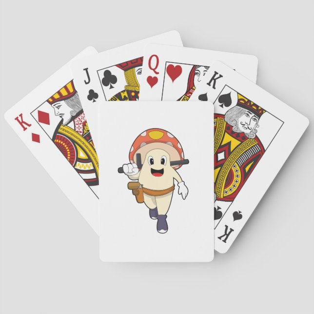 Mushroom as Police officer at Police Playing Cards (Back)