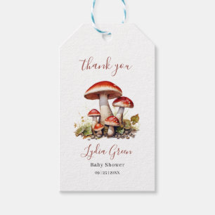 Mushroom Baby Shower, Gender Neutral Baby Shower Gift Tags