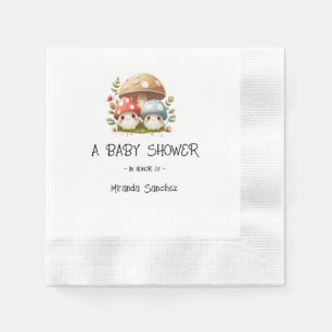 Mushroom Baby Shower  Napkin