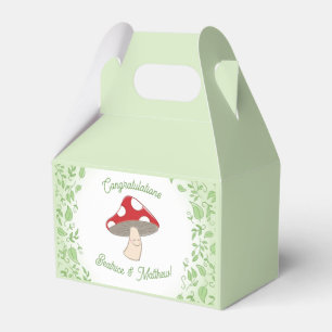 Mushroom Baby Shower Thank You Favor Box