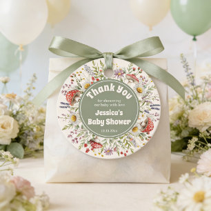 Mushroom Baby Shower Thank You Favour Tags