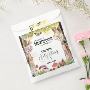 mushroom baby shower woodland forest  favour bag