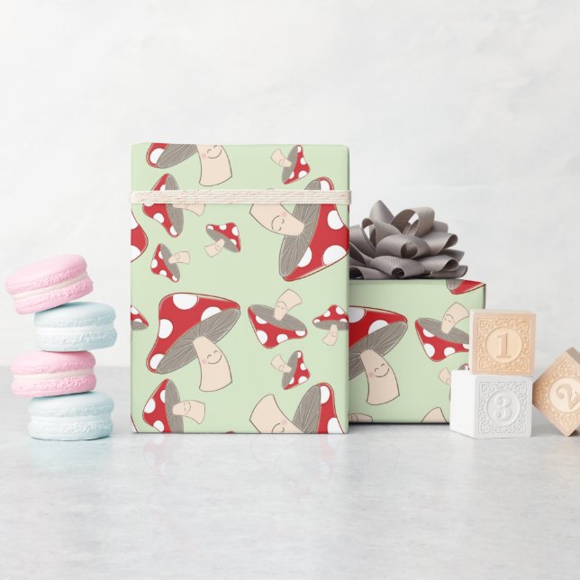 Mushroom Baby Shower Wrapping Paper (Baby Shower)