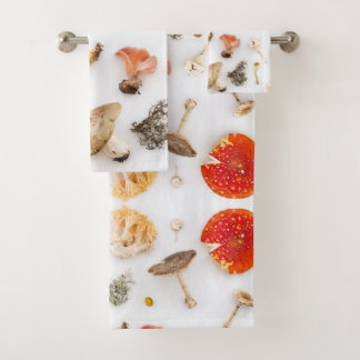 mushroom bath towel set
