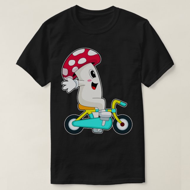 Mushroom Bicycle T-Shirt (Design Front)