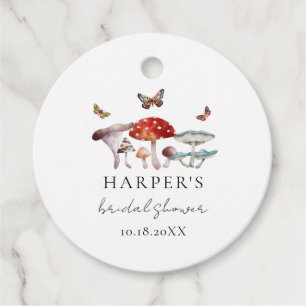 Mushroom Boho Bridal Shower Favour Tags