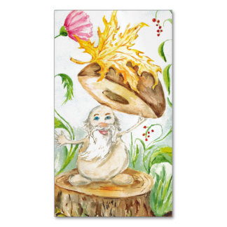 "Mushroom Boletus". Business Card Magnet 