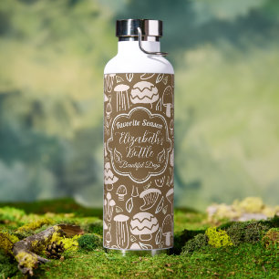 Mushroom Brown Cream Cooler Water Bottle
