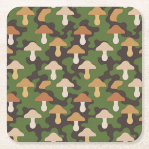 Mushroom Camo Image Coaster Set