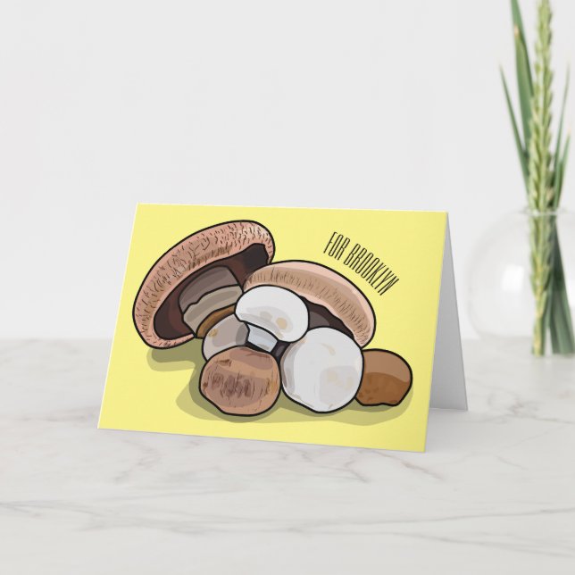Mushroom cartoon illustration  card (Front)