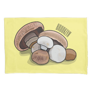 Mushroom cartoon illustration pillowcase