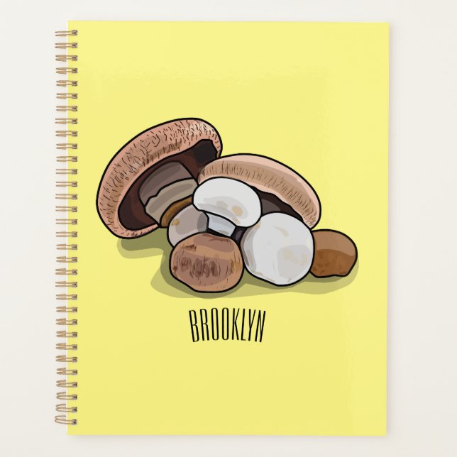 Mushroom cartoon illustration  planner (Front)