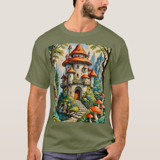 Mushroom Castle Fantasy Dreamscape Tee
