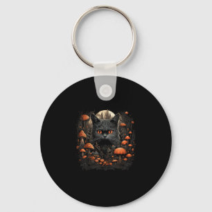 Mushroom Cat Cottagecore Aesthetic Goth Art Emo My Keychain