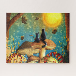 Mushroom Cats Jigsaw Puzzle