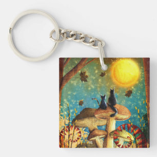 Mushroom Cats  Keychain