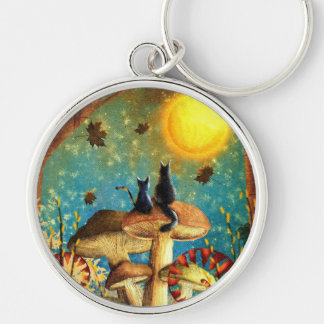 Mushroom Cats Keychain