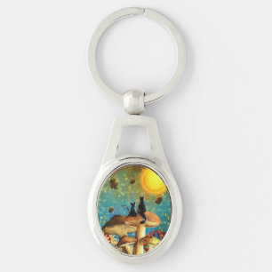 Mushroom Cats  Keychain