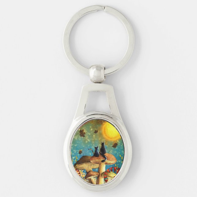 Mushroom Cats  Keychain (Front)