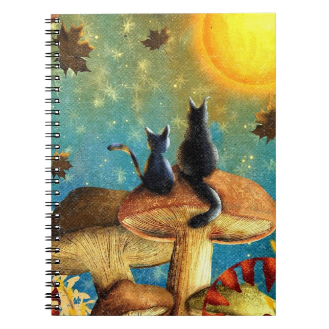 Mushroom Cats  Notebook (Front)