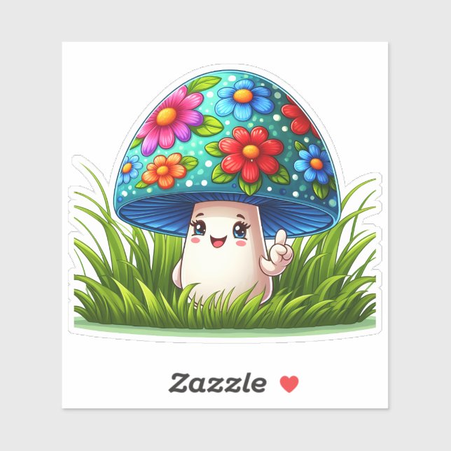 Mushroom Character With Colourful Stickers (Sheet)
